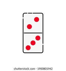 Flat design domino card vector graphics