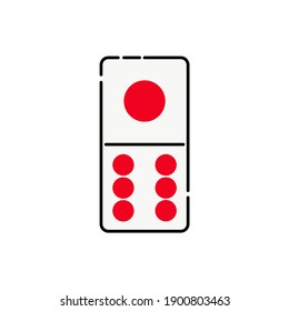 Flat design domino card vector graphics