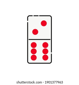Flat design domino card vector graphics