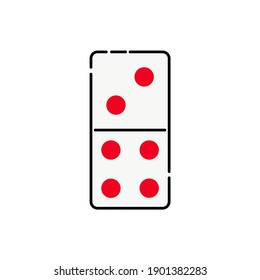 Gráficos vectores de tarjetas de domino de diseño plano