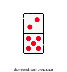 Flachdesign-Domino-Karte, Vektorgrafik