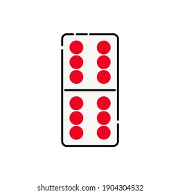 Flat design domino card vector graphics