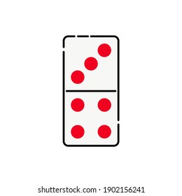 Flat design domino vector graphics