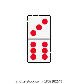 Flat design domino vector graphics