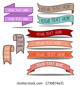 Flat design doodle label. Hand draw  colletion label for greeting card wedding invitation or whatever. Cute vector element frames.