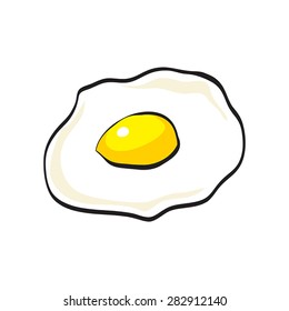 Flat design of doodle scrambled egg isolated on white background