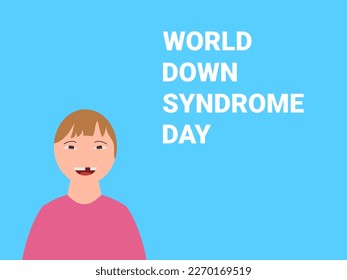  flat design down syndrome day vector illustration