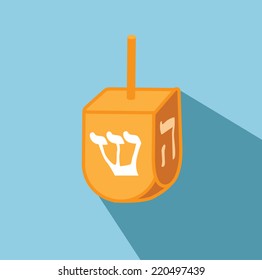 Flat design Dreidel EPS 10 vector