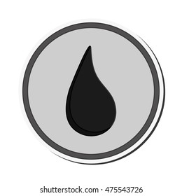 flat design droplet badge icon vector illustration