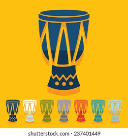 Flat design: drum