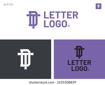 Flat design DT logo template