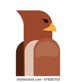 flat design eagle cartoon icon vector illustration