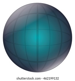 flat design earth globe diagram icon vector illustration