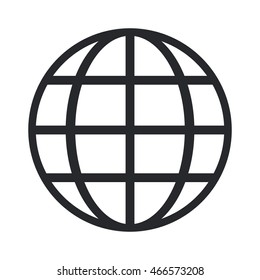 flat design earth globe diagram icon vector illustration