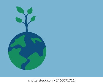 flat design earth healing vector illustration