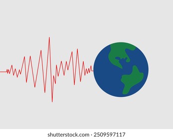 ilustração de vetor de terremoto de design plano