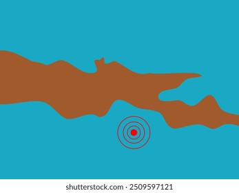 ilustração de vetor de terremoto de design plano