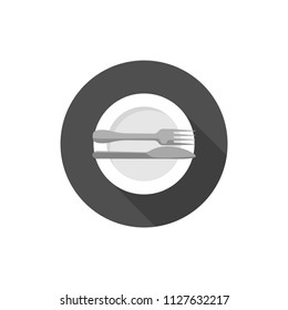 Flat design eating etiquette, forks and knives signals. Excellent