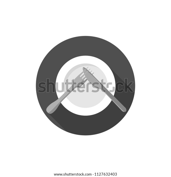 Flat Design Eating Etiquette Forks Knives Stock Vector (Royalty Free