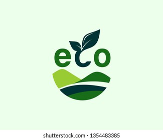 Flat design Eco illustration concept template - Vector