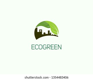 Flat design Eco illustration concept template - Vector