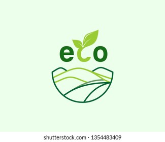 Flat design Eco illustration concept template - Vector