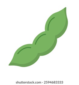 Flat design edamame icon. Vector.