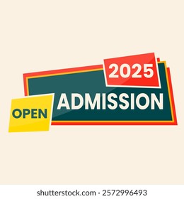 Flat design education 2025 admission open label
