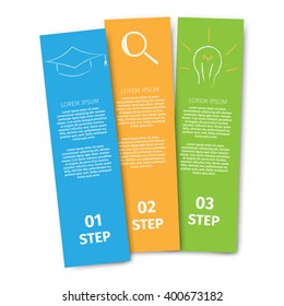 Flat design education and learning banner