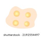 flat design egg-shaped smiley face