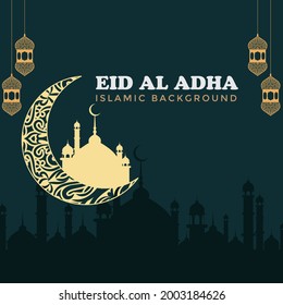 Flat design eid al-adha illustration Free Vector
