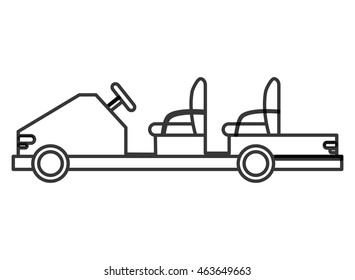 flat design electric airport passenger car icon vector illustration