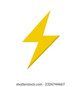 Flat design electric energy icon. Vector.