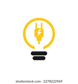 Flat design electric energy logo design