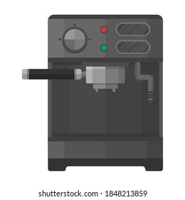 Flat design electronic kitchen appliance coffee maker