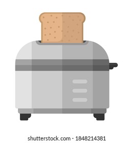 Diseño plano de la máquina de electrodomésticos de cocina electrónica tostadora
