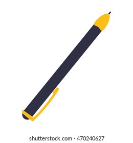 flat design elegant pen icon vector illustration