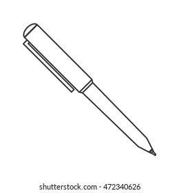 flat design elegant pen icon vector illustration