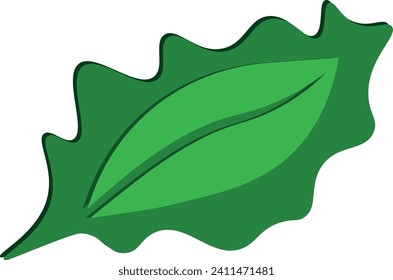 flat design element icon and logo, greenleaf