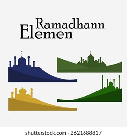 Ilustración plana del islam del elemento del diseño para el cartel o los medios sociales o el folleto.