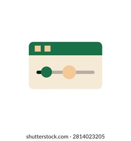 Flat design element with subtle gradient illustrating digital interface adjustment for user preference or settings configuration.