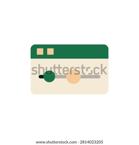 Flat design element with subtle gradient illustrating digital interface adjustment for user preference or settings configuration.