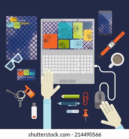 Flat Design Elements. Vector Illustration. Eps 10