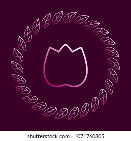 Flat design elements in vintage style drawing with lines on background