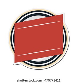 flat design emblem or badge icon vector illustration