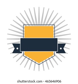 flat design emblem or label icon vector illustration
