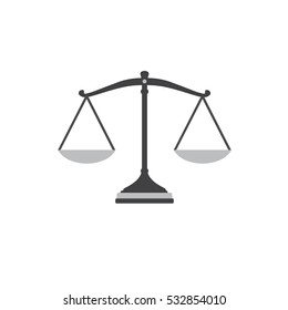 Flat Design Of Empty Law Scale