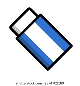 Flat design eraser icon. Vector.