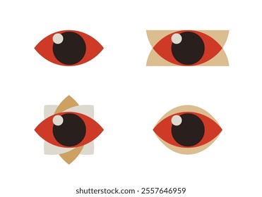 Flat Design Eye Icon - Versatile for Use as an eye Icon, Symbol, or Logo