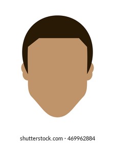 flat design face of man icon vector illustration